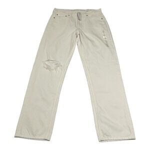 NWT American Eagle 90s Straight‎ Jeans Women's 8 W29 White High Rise